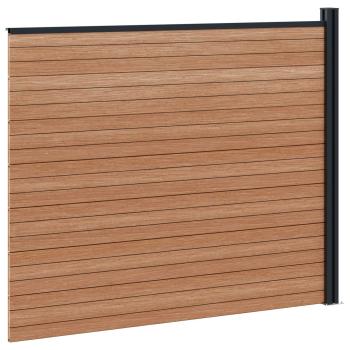 Zaunelement WPC und Aluminium Braun