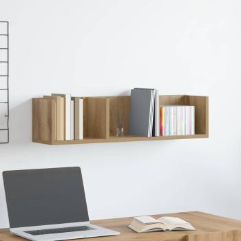 ARDEBO.de - CD-Wandregal Artisan-Eiche 75x18x18 cm Holzwerkstoff