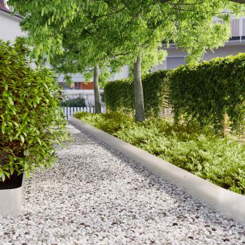 ARDEBO.de - Raseneinfassung 10 Stk. 20 x 103 cm Edelstahl Silber