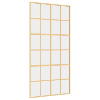Schiebetür Golden 102,5x205 cm ESG-Klarglas und Aluminium