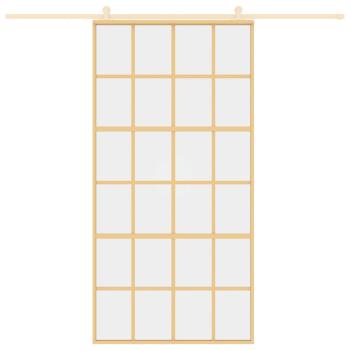 Schiebetür Golden 102,5x205 cm ESG-Klarglas und Aluminium
