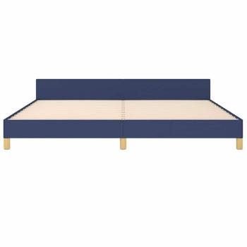 Bettgestell ohne Matratze Blau 200x200 cm Stoff