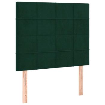 Boxspringbett mit Matratze Dunkelgrün 120x200 cm Samt
