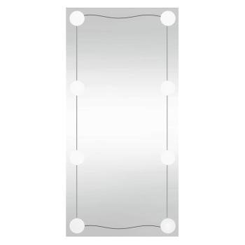 Wandspiegel mit LED-Leuchten 30x60 cm Glas Rechteckig