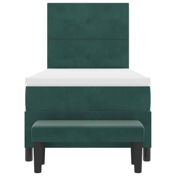 Boxspringbett mit Kissen Dunkelgrün 200 x 80 cm Samt