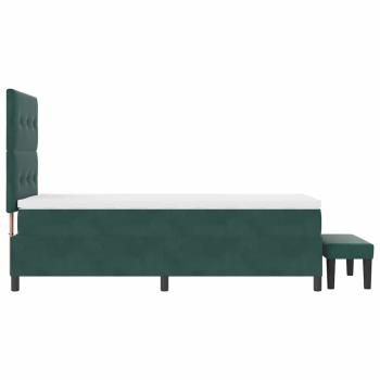 Boxspringbett mit Kissen Dunkelgrün 200 x 80 cm Samt
