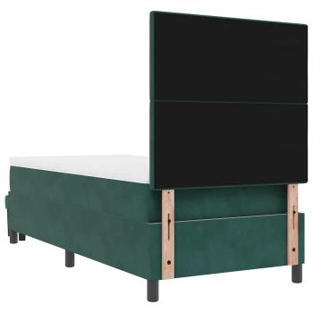 Boxspringbett mit Kissen Dunkelgrün 200 x 80 cm Samt