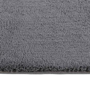 Teppich Waschbar Flauschig Kurzflor 160x230 Rutschfest Anthrazi