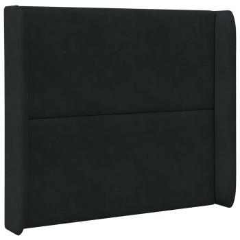 Kopfteil Ohr Schwarz 80 x 16 x 4 cm Samt