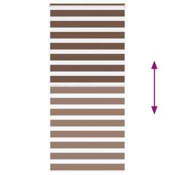 Doppelrollo Braun 95x230 cm Stoffbreite 90,9 cm Polyester