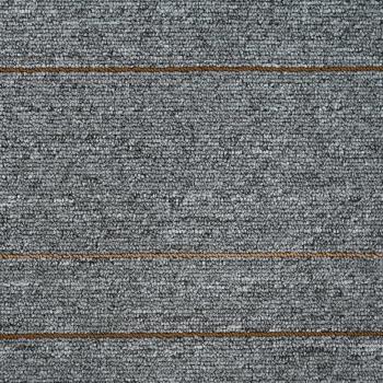 Teppichfliese Hellgrau mit Streifen 50 x 50 cm 4 stk.