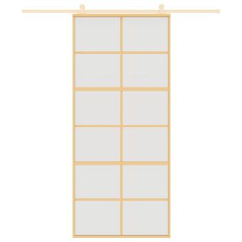 Schiebetür Golden 90x205 cm Matt ESG-Glas und Aluminium