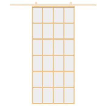 Schiebetür Golden 90x205 cm ESG-Klarglas und Aluminium