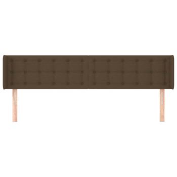Kopfteil mit Ohren Dunkelbraun 163x16x78/88 cm Stoff
