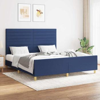 ARDEBO.de - Bettgestell ohne Matratze Blau 160x200 cm Stoff