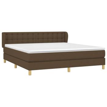 Boxspringbett mit Matratze Dunkelbraun 160x200 cm Stoff
