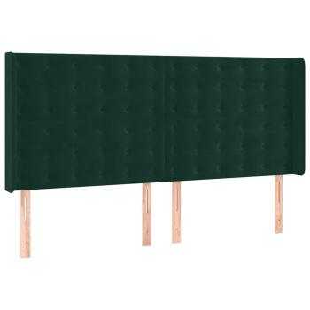 Boxspringbett mit Matratze Dunkelgrün 180x200 cm Samt