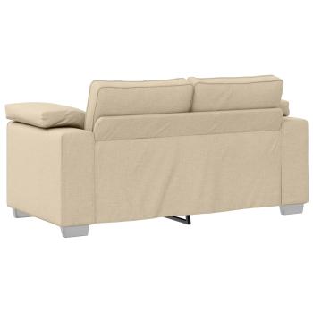 Sofa 2 pcs Creme 219 x 80 x 82 cm Stoff