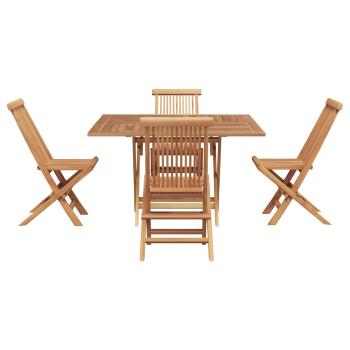 ARDEBO.de - Garten Essgruppe Braun Massivholz Teak