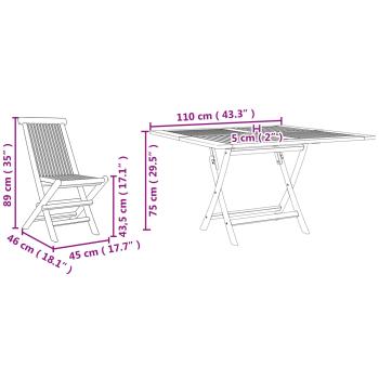 Garten Essgruppe Braun Massivholz Teak