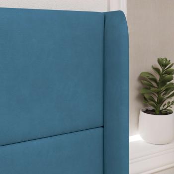Kopfteil Ohr Blau 80 x 16 x 4 cm Samt