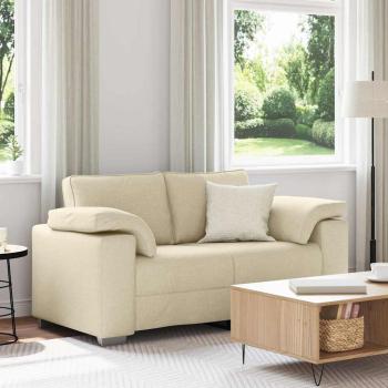 ARDEBO.de - Zweisitzer-Sofa Creme 160 cm Stoff