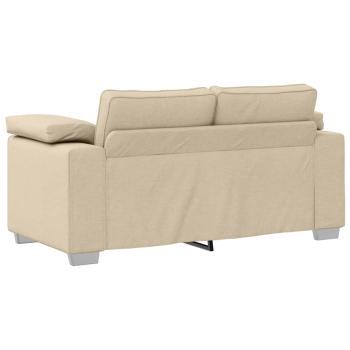 Zweisitzer-Sofa Creme 160 cm Stoff