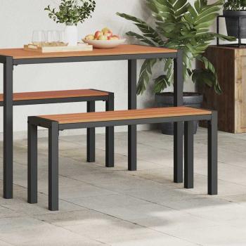 Gartenbank Braun 100 x 28 x 45 cm Stahl