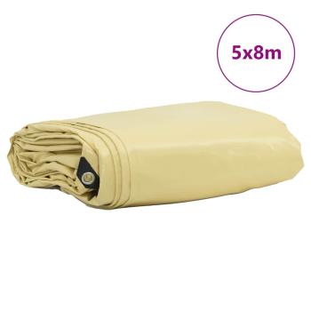 Plane 650g / m² Beige 5 x 8 m Canvas mit PVC-Beschichtung