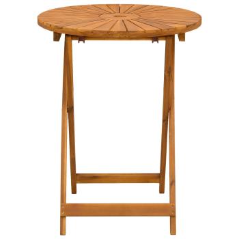 Klappbarer Gartentisch Natur Ø60 x 75 cm Massivholz Akazie
