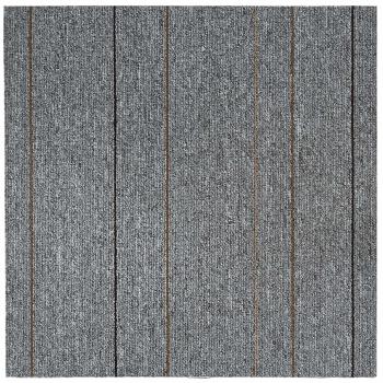 Teppichfliese Hellgrau mit Streifen 50 x 50 cm 36 stk.
