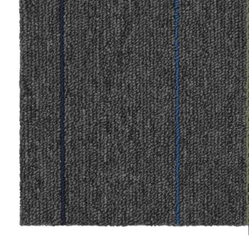 Teppichfliese Mittelgrau mit Streifen 50 x 50 cm 4 stk.