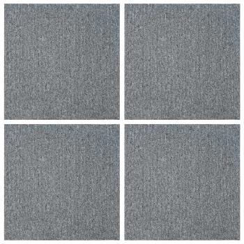 Teppichfliese Hellgrau 50 x 50 cm 4 stk.