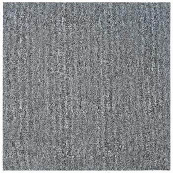 Teppichfliese Hellgrau 50 x 50 cm 36 stk. PP und Bitumen