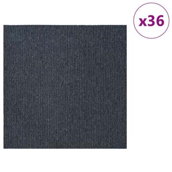 Teppichfliese Blaugrau 50 x 50 cm 36 stk. PP und Bitumen
