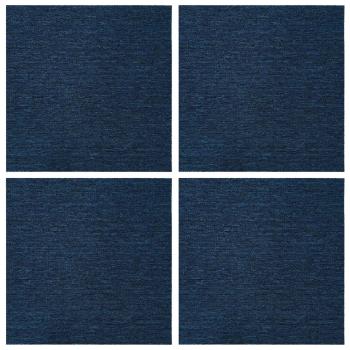 Teppichfliese Blau 50 x 50 cm 4 stk. PP und Bitumen