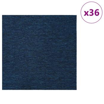 Teppichfliese Blau 50 x 50 cm 36 stk. PP und Bitumen