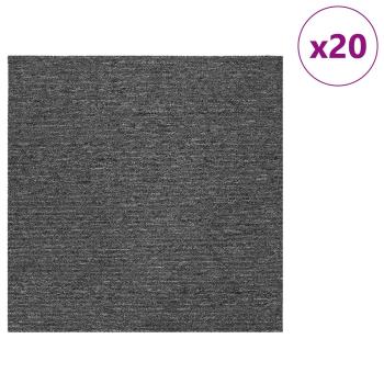 Teppichfliese Mittelgrau 50 x 50 cm 20 stk. PP und Bitumen
