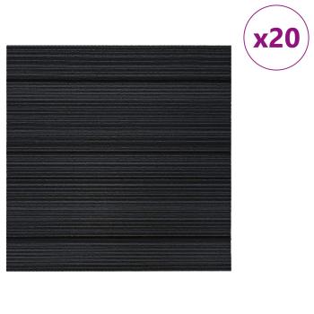 Teppichfliese Gestreift Hellgrau 50 x 50 cm 20 stk.