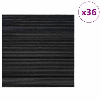 Teppichfliese Gestreift Hellgrau 50 x 50 cm 36 stk.