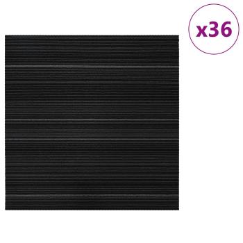 Teppichfliese Gestreift Dunkelgrau 50 x 50 cm 36 stk.