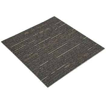 Teppichfliese Gestreift Hellbraun 50 x 50 cm 4 stk.