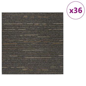 Teppichfliese Gestreift Hellbraun 50 x 50 cm 36 stk.