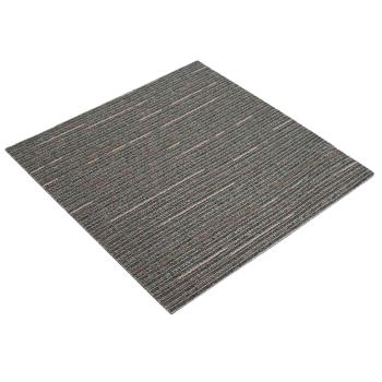 Teppichfliese Gestreift Dunkelbraun 50 x 50 cm 36 stk.