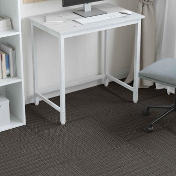 Teppichfliese Gestreift Dunkelbraun 50 x 50 cm 36 stk.
