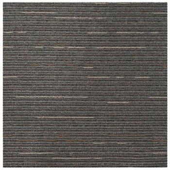 Teppichfliese Gestreift Dunkelbraun 50 x 50 cm 36 stk.
