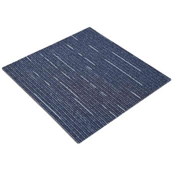 Teppichfliese Gestreift Blau 50 x 50 cm 36 stk. PP und Bitumen