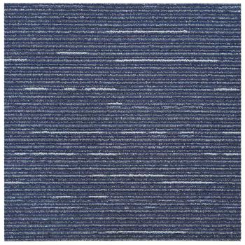 Teppichfliese Gestreift Blau 50 x 50 cm 36 stk. PP und Bitumen