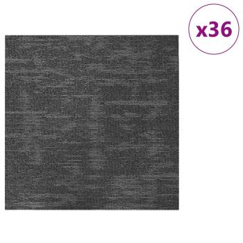 Teppichfliese Dunkelgrau 50 x 50 cm 36 stk. PP und Bitumen