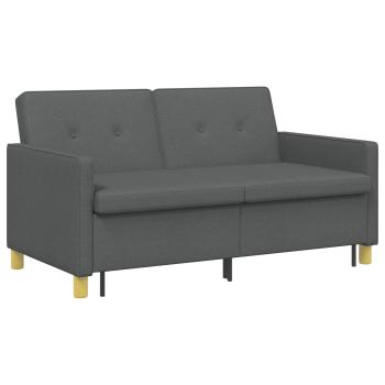 Schlafsofa Ausziehbar Dunkelgrau Stoff